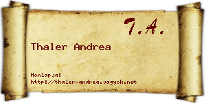 Thaler Andrea névjegykártya