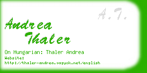 andrea thaler business card